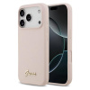 Guess для iPhone 17 Pro чехол Liquid silicone Gold metal logo & Camera Hard Pink (MagSafe)
