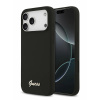 Guess для iPhone 17 Pro Max чехол Liquid silicone Gold metal logo & Camera Hard Black (MagSafe)